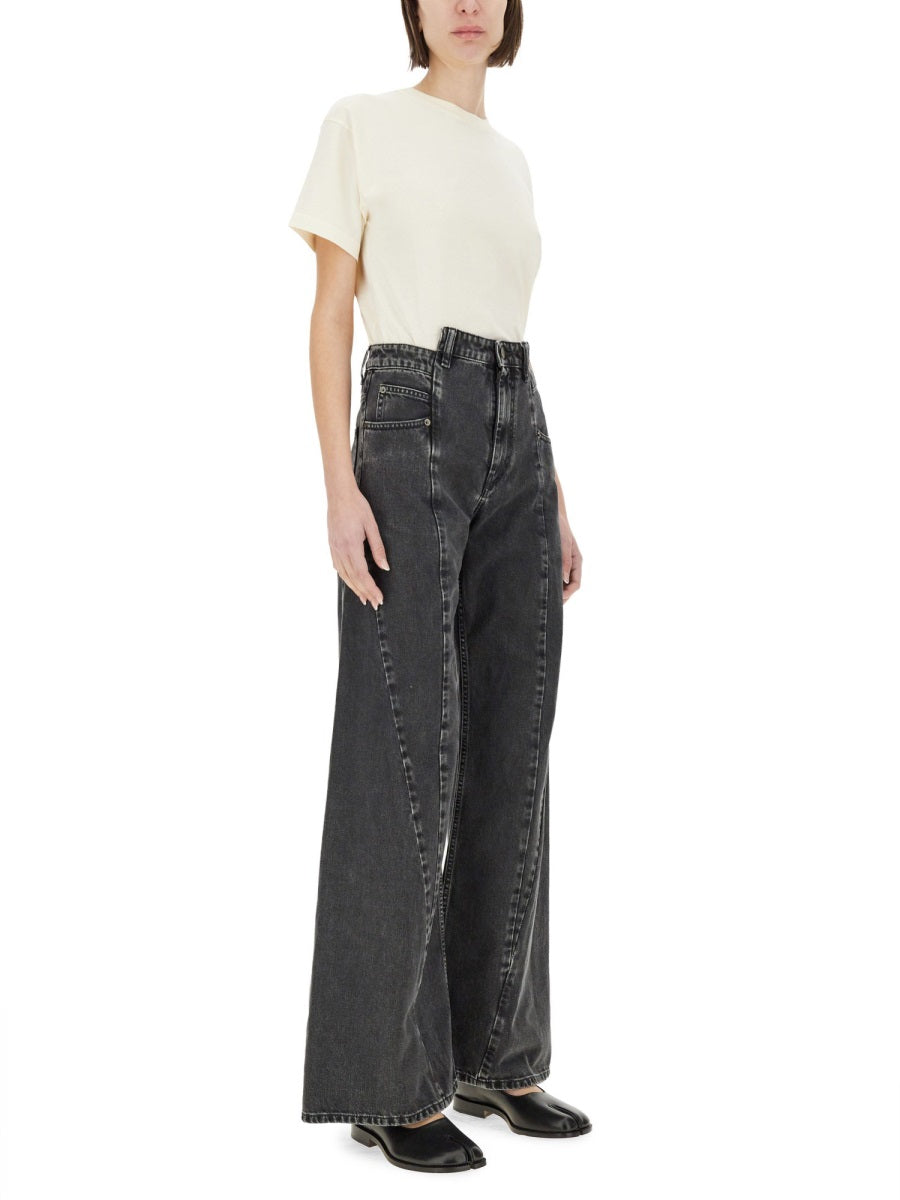 MAISON MARGIELA Flare Fit Palazzo Jeans - Size 38 IT