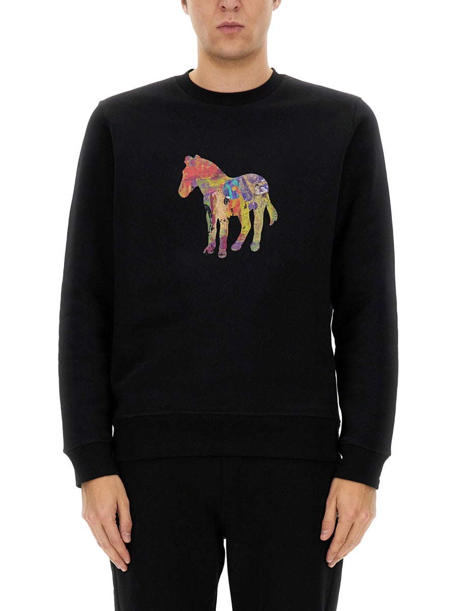 PS BY PAUL SMITH Zebra Print Sweatshirt - Regular Fit