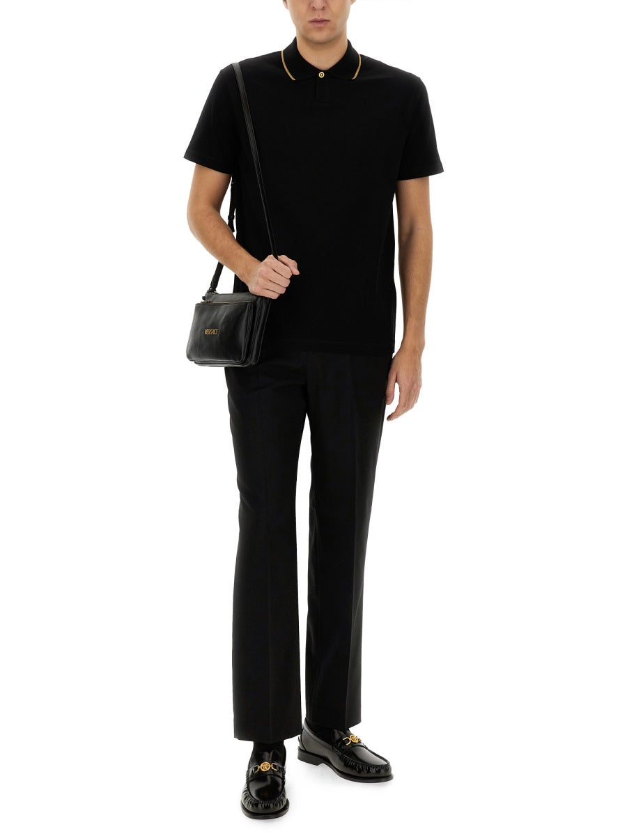 VERSACE Piquet Polo Shirt - Size L