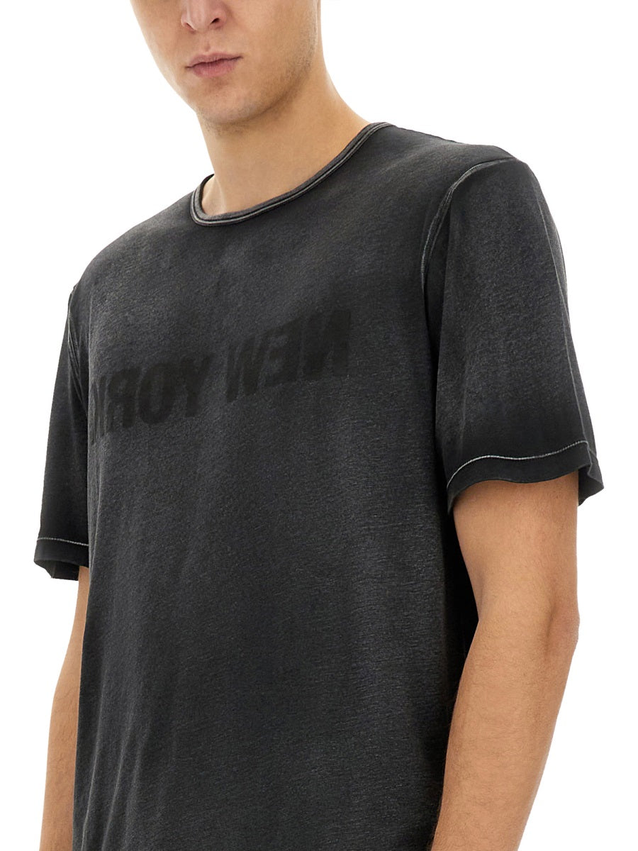 HELMUT LANG Garment-Dyed New York T-Shirt - Regular Fit