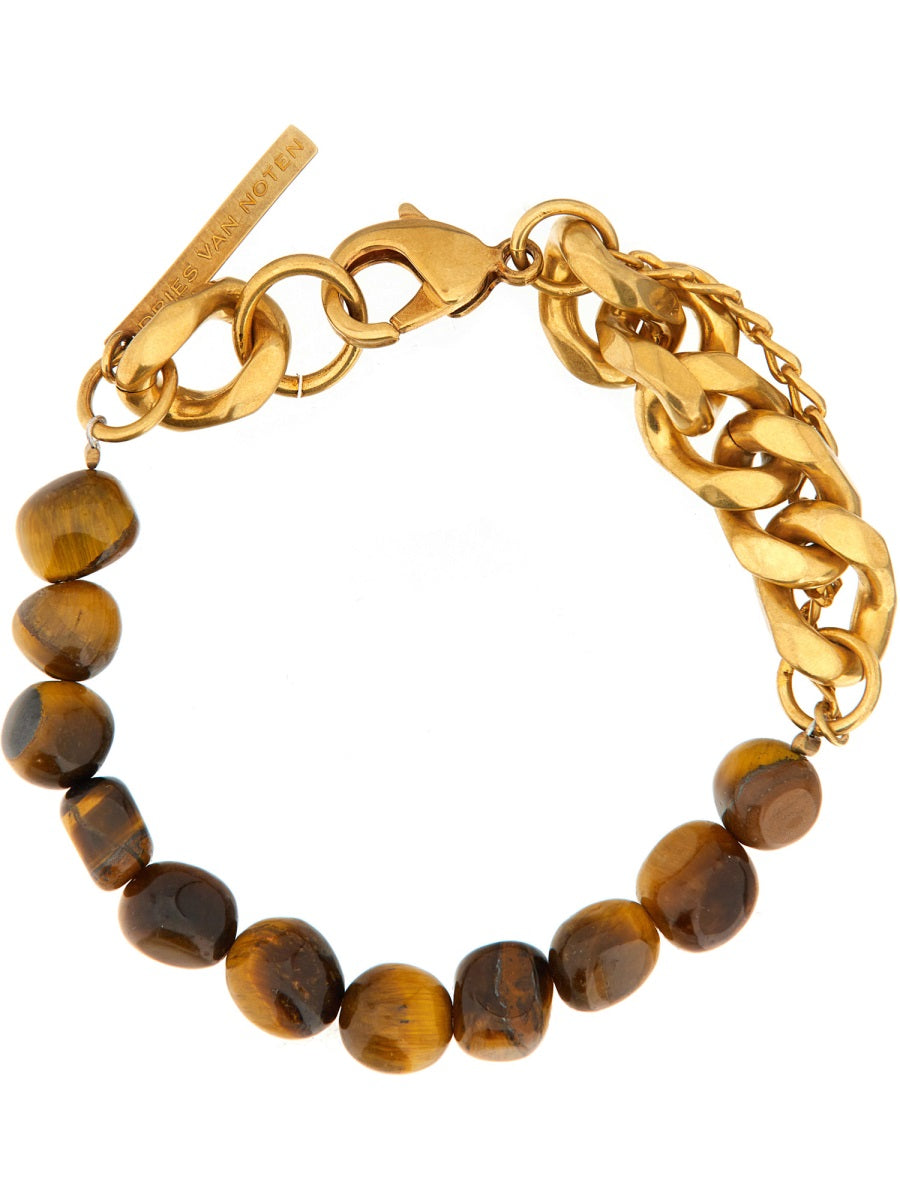 DRIES VAN NOTEN Chain Bracelet with Natural Stones for Men