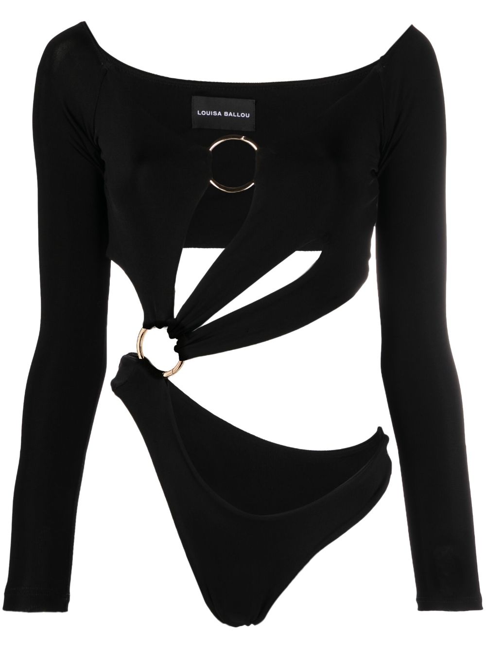 LOUISA BALLOU Long Sleeve Cut-Out Bodysuit