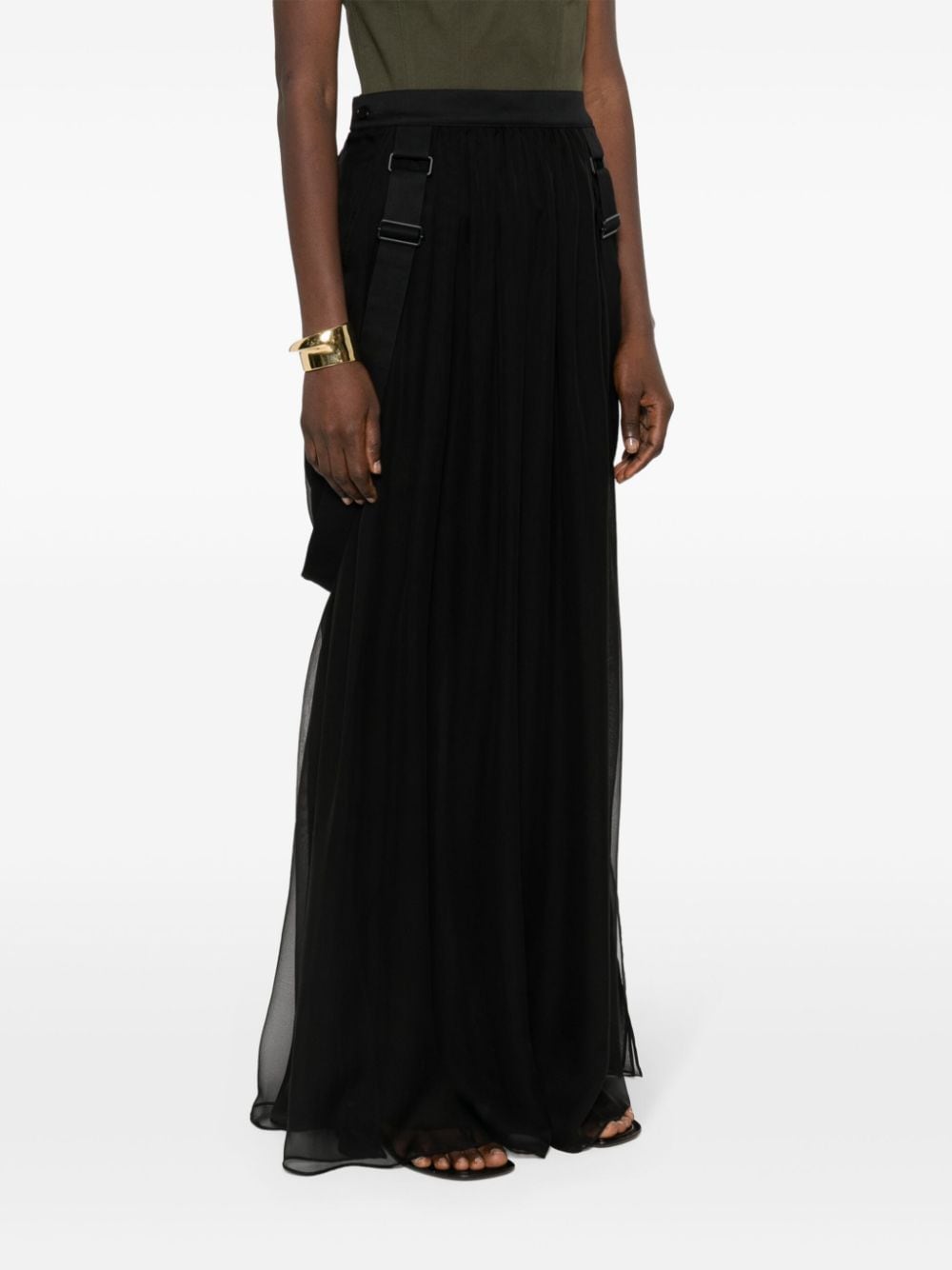 MAX MARA Silk Chiffon Long Skirt for Women