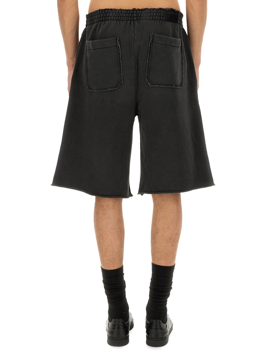 HELMUT LANG Regular Fit Garment-Dyed Shorts - Size L