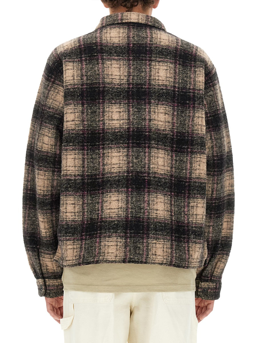 STUSSY Men's Classic Wool-Blend Quadrant Shirt - Size L