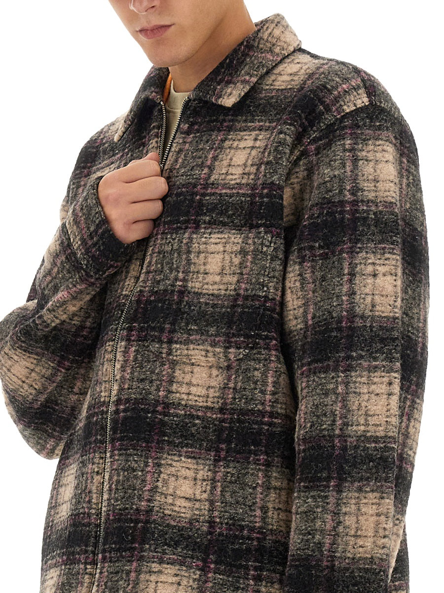 STUSSY Men's Classic Wool-Blend Quadrant Shirt - Size L