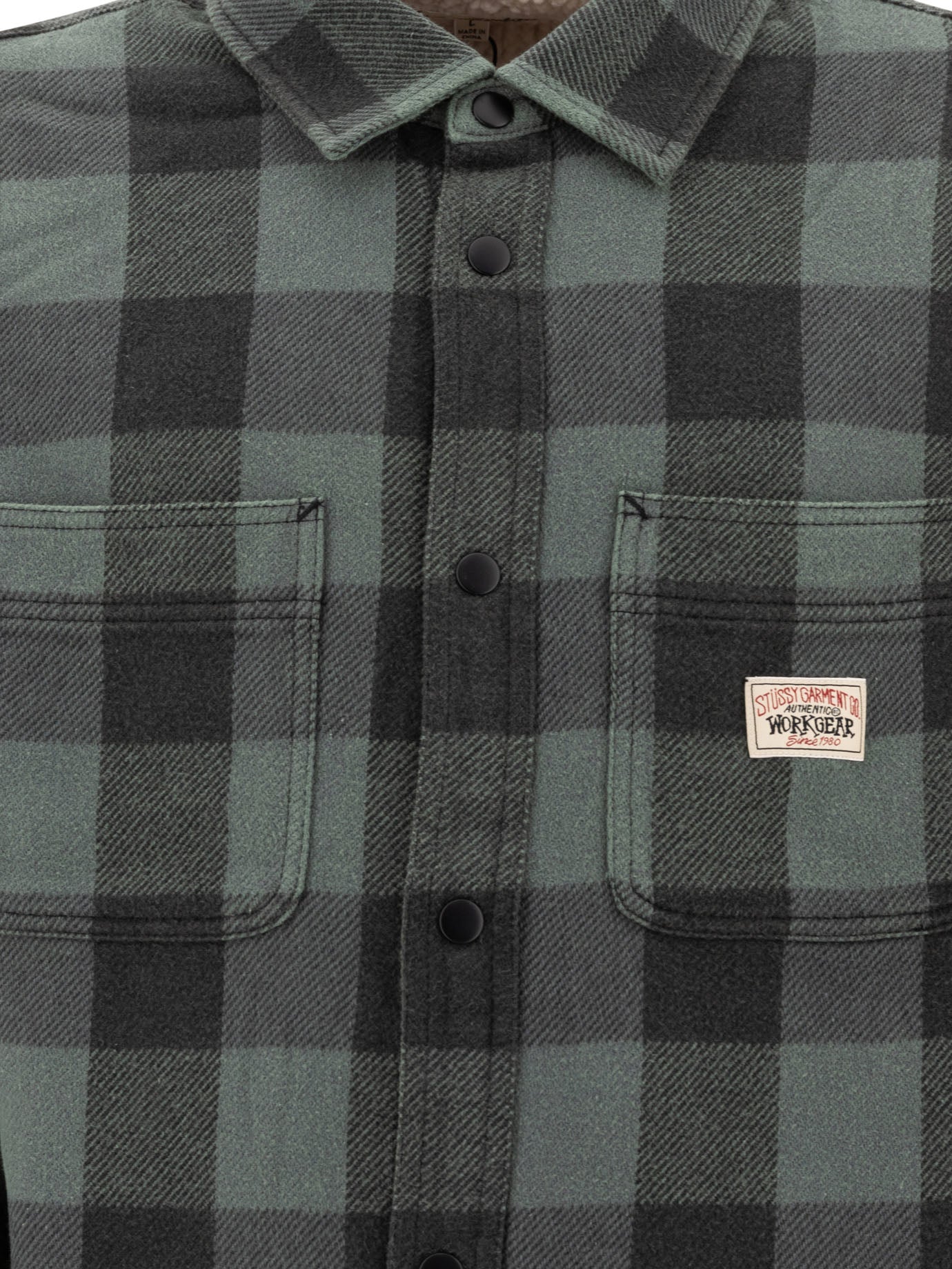 STUSSY Relaxed Fit Check Overshirt for Men