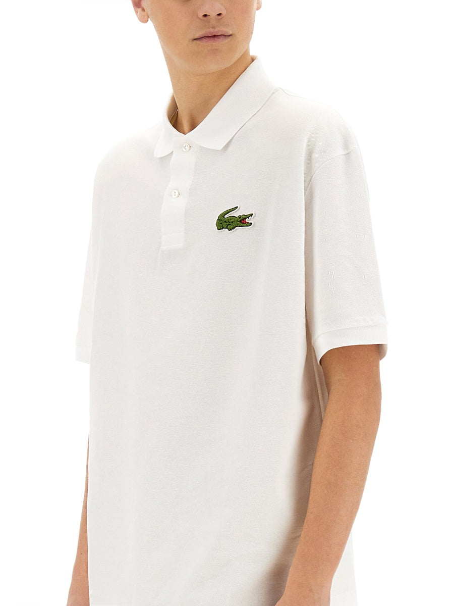 LACOSTE Men's Loose Fit Pique Polo Shirt - Size M