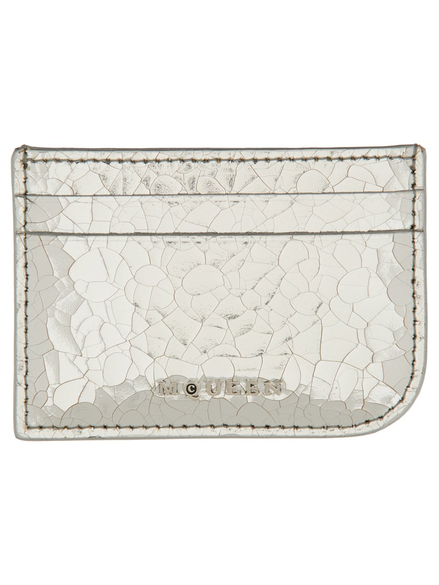 ALEXANDER McQUEEN Mini Leather Card Holder for Women