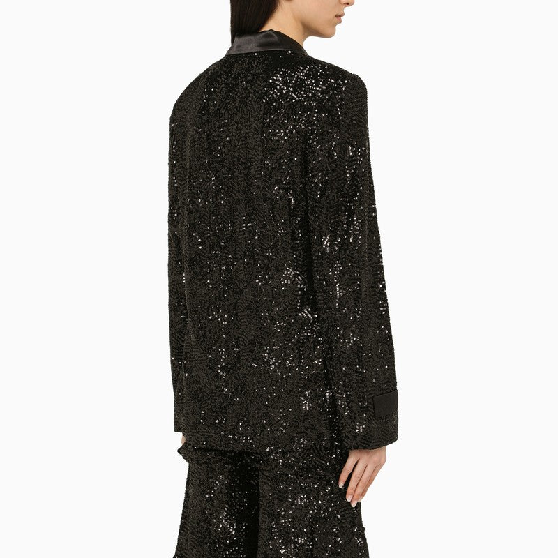 ROTATE BIRGERCHRISTENSEN Mini Sequin Single-Breasted Jacket