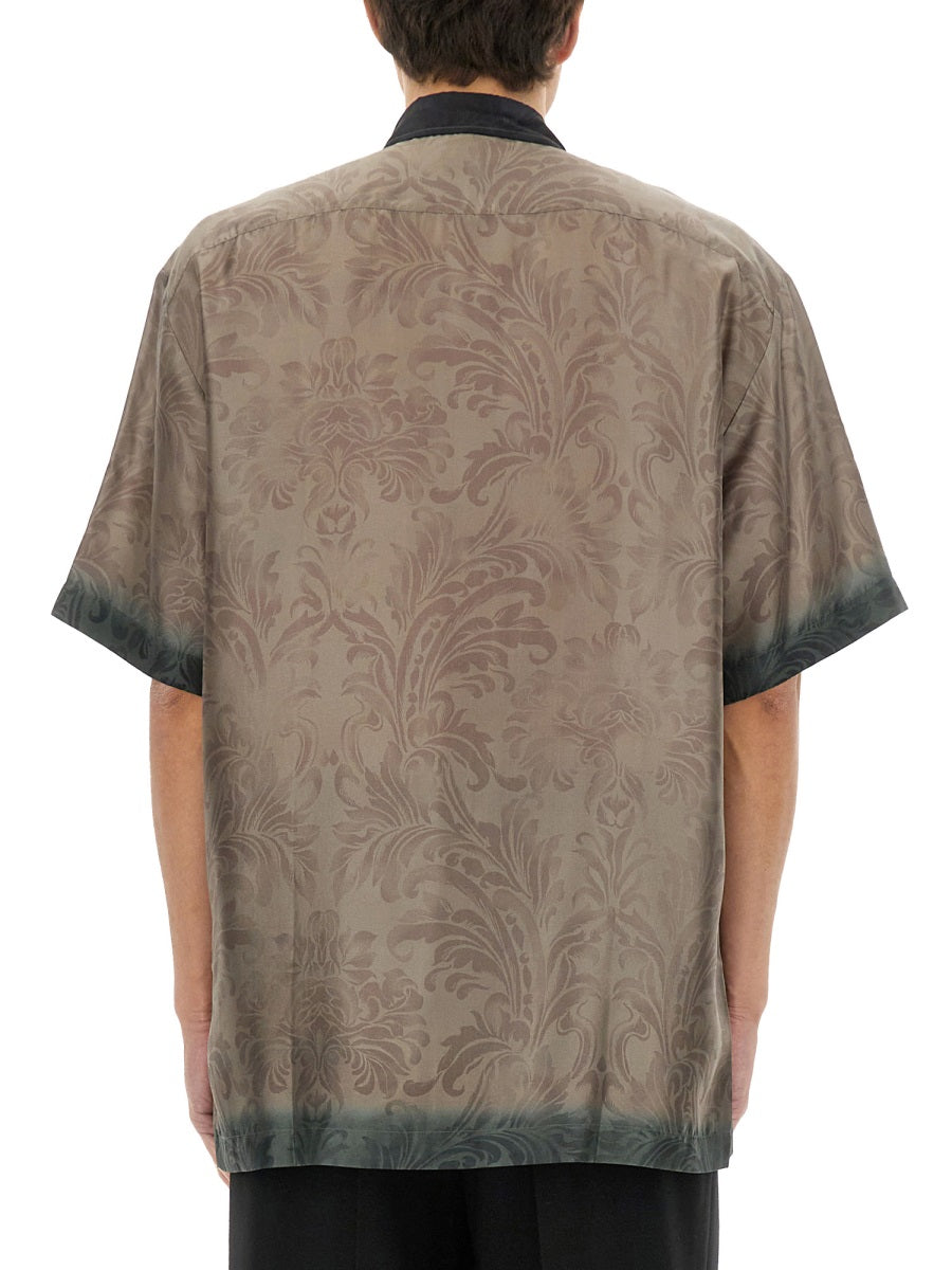 DRIES VAN NOTEN Men's Silk Shirt - Size L