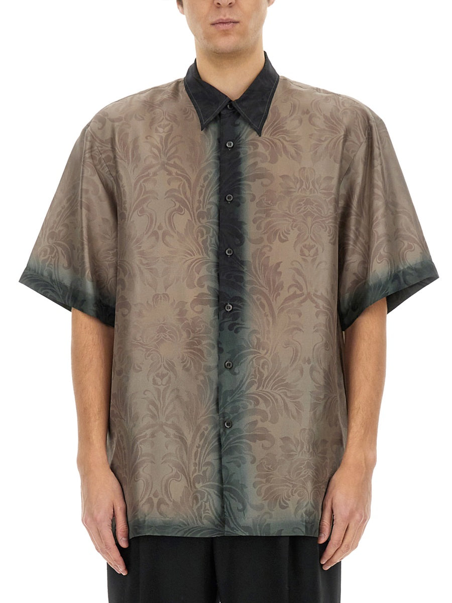 DRIES VAN NOTEN Men's Silk Shirt - Size L