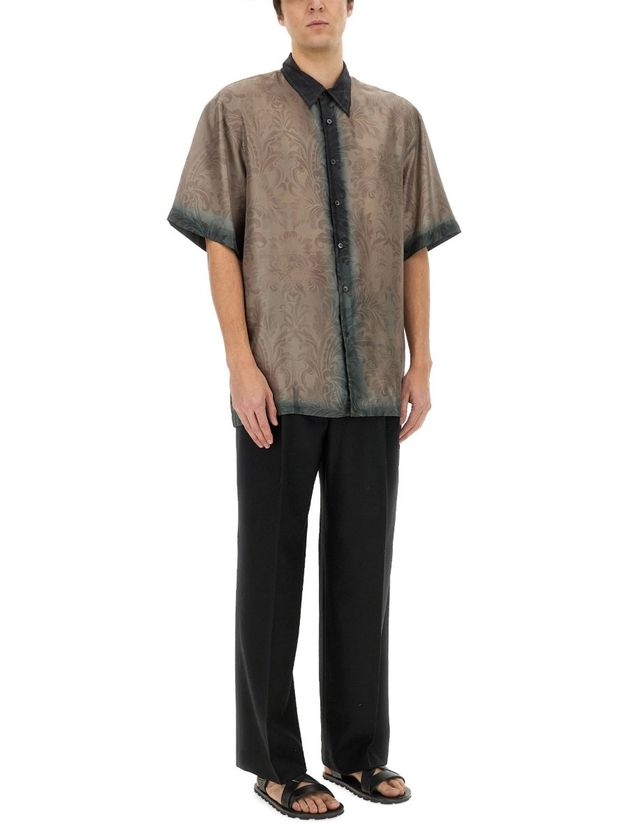 DRIES VAN NOTEN Men's Silk Shirt - Size L