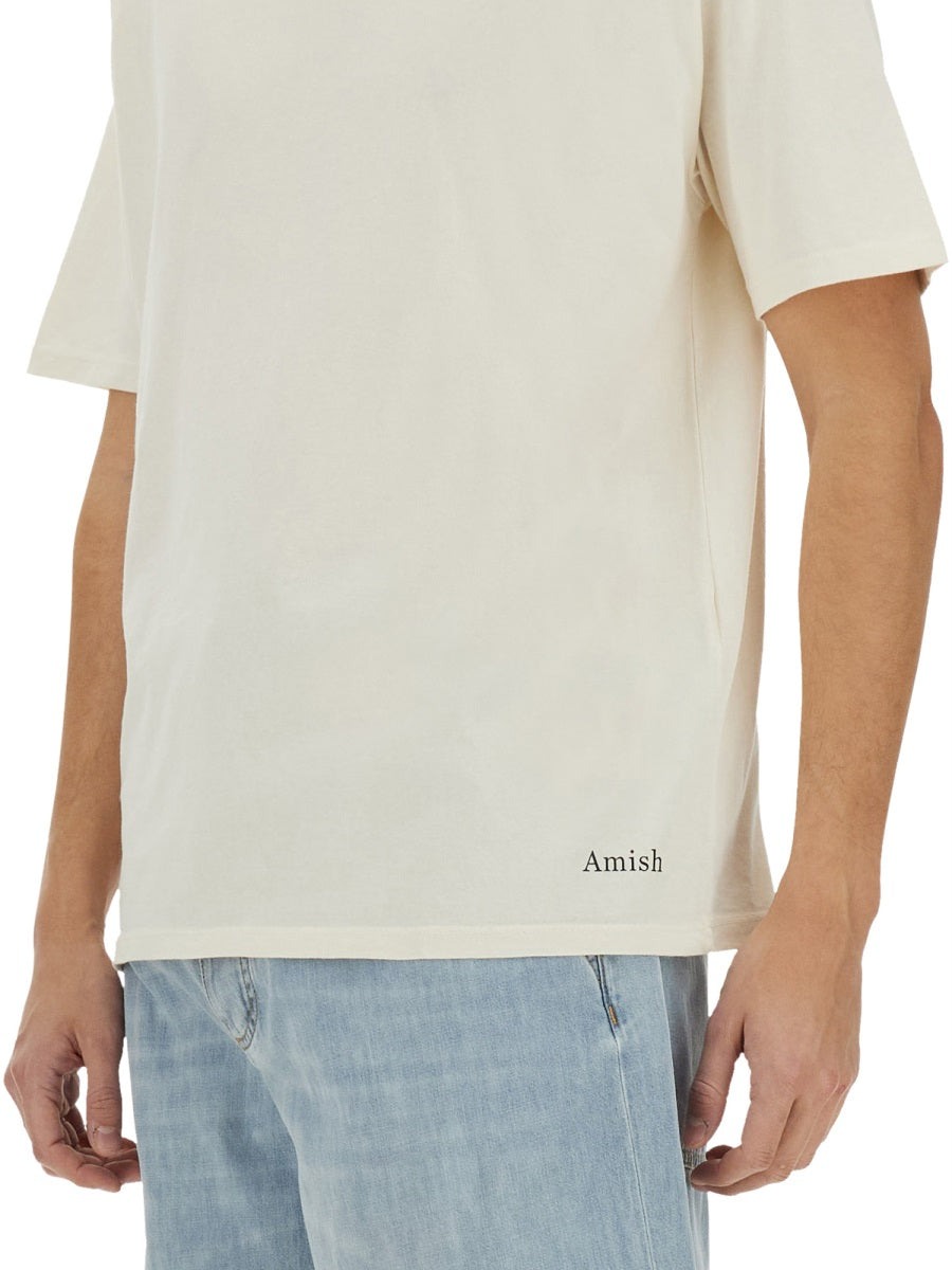 AMISH Men's Cotton T-Shirt - Size L