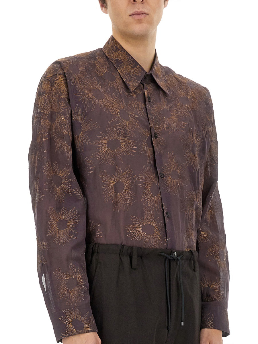 DRIES VAN NOTEN Printed Shirt (Size L)