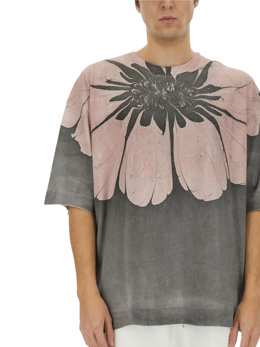 DRIES VAN NOTEN Oversized Graphic T-Shirt for Men - Size L