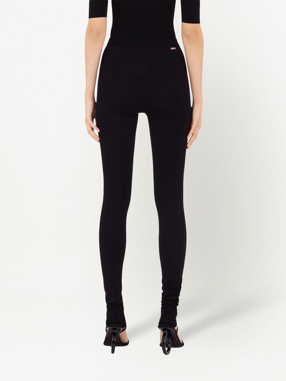 Ferragamo High Waist Logo-Plaque Stretch-Fit Leggings