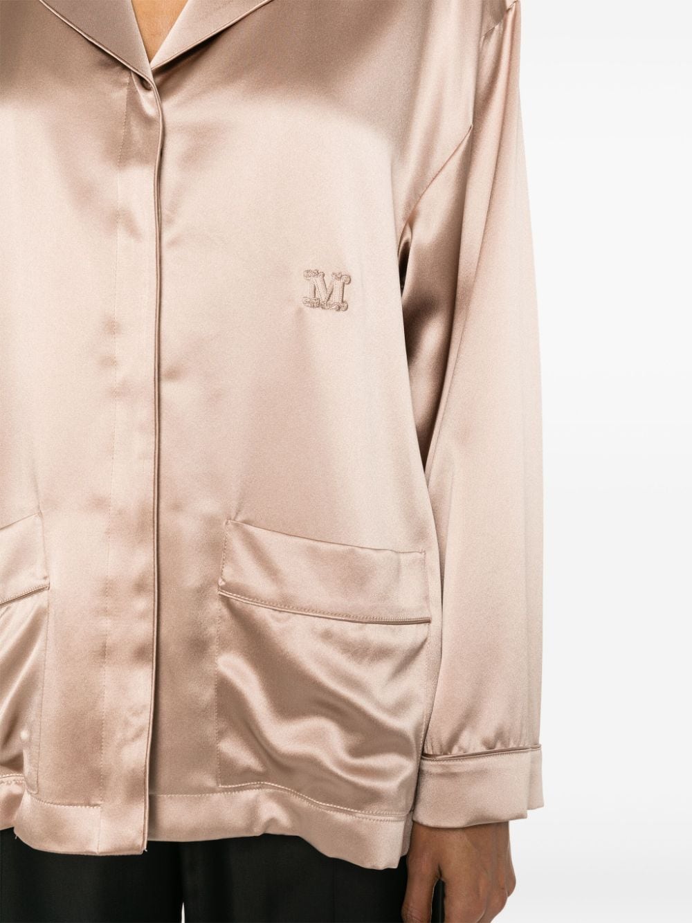 MAX MARA PIANOFORTE Silk Satin Weave Tunic