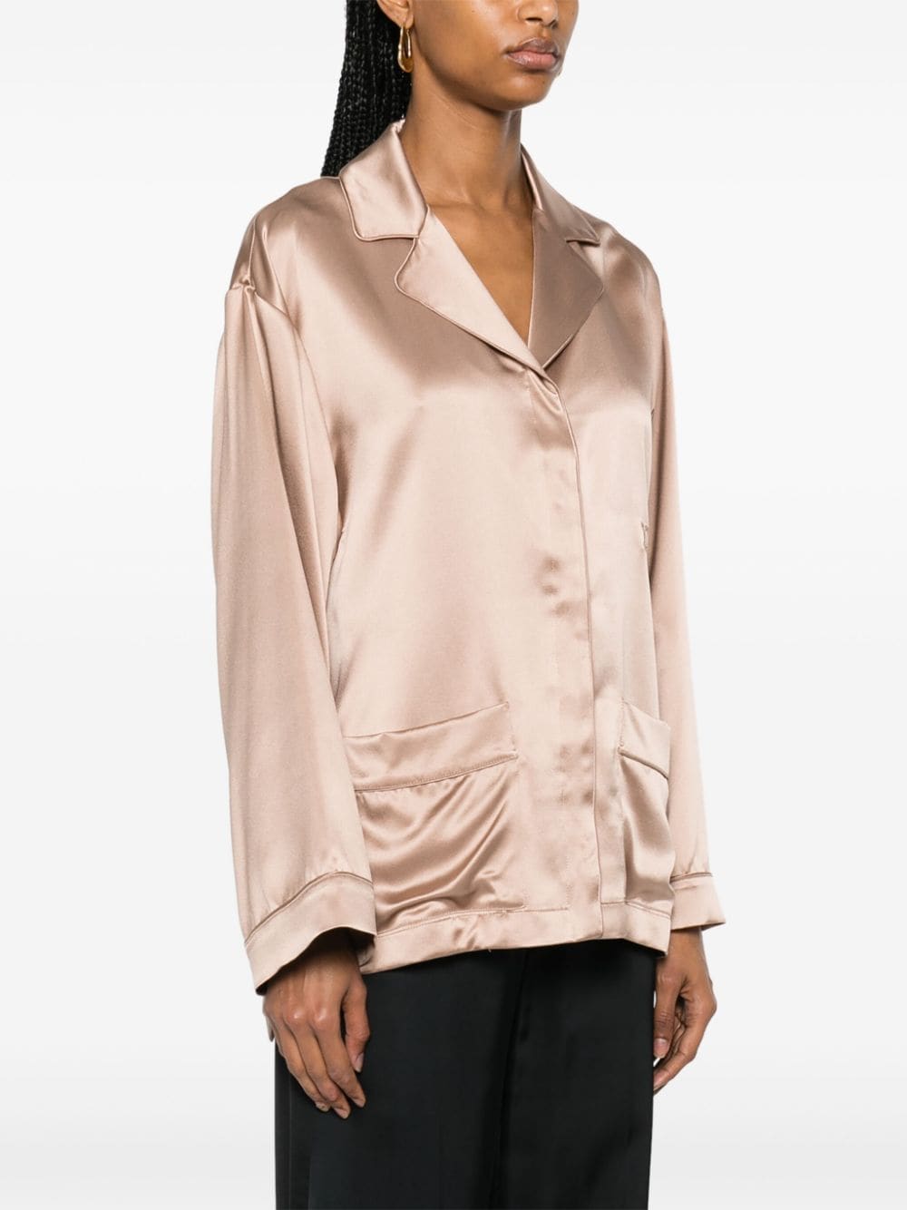 MAX MARA PIANOFORTE Silk Satin Weave Tunic