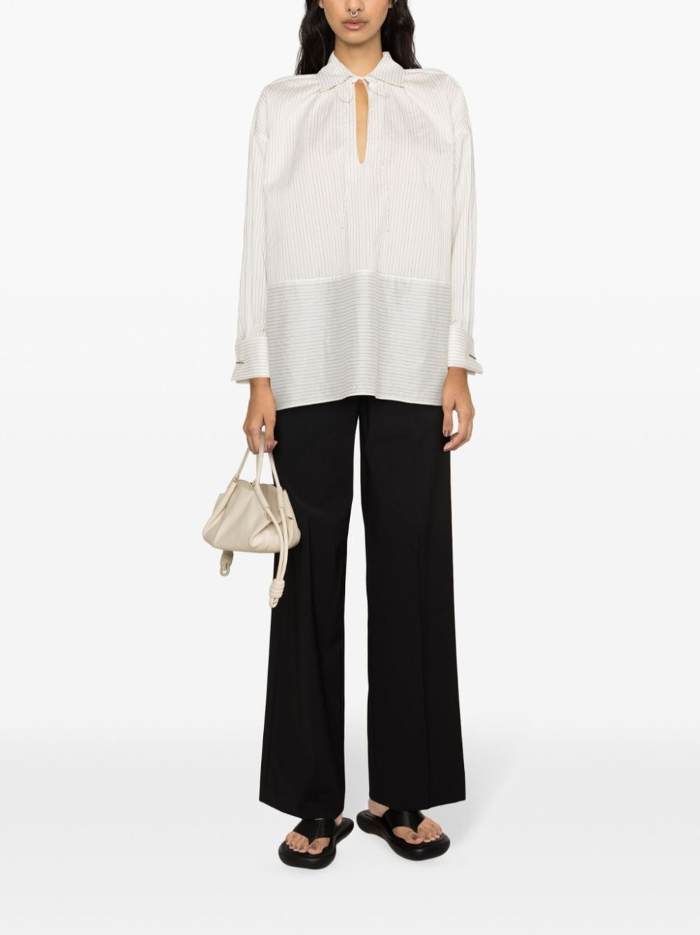 MAX MARA Cotton and Silk Blend Tunic Top