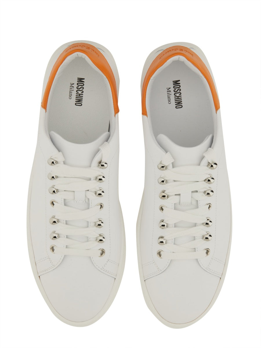 MOSCHINO Men's Premium Leather Sneakers