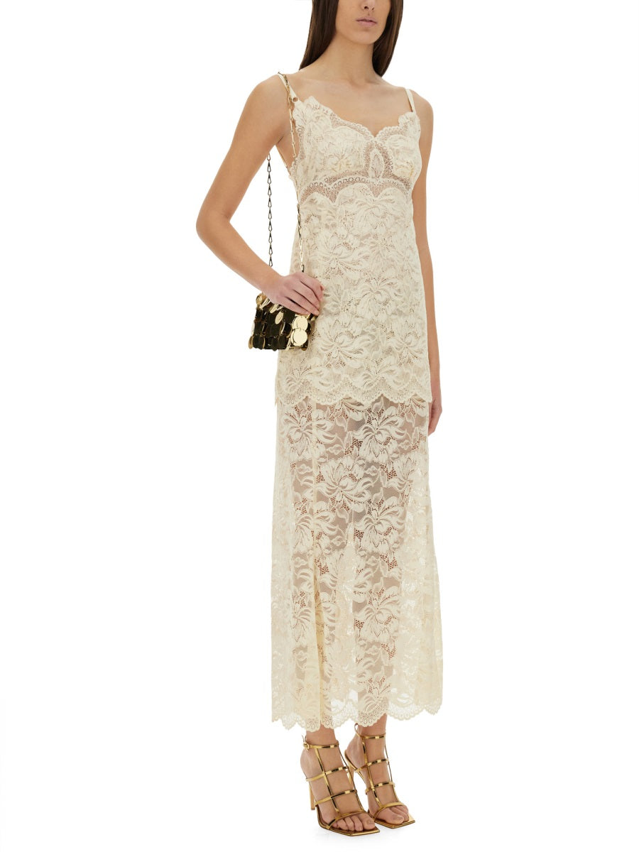 RABANNE Long Lace Dress - Size 38 FR
