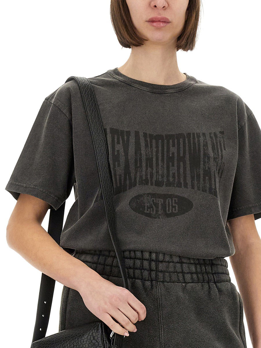 ALEXANDER WANG Logo Print T-Shirt - Size S