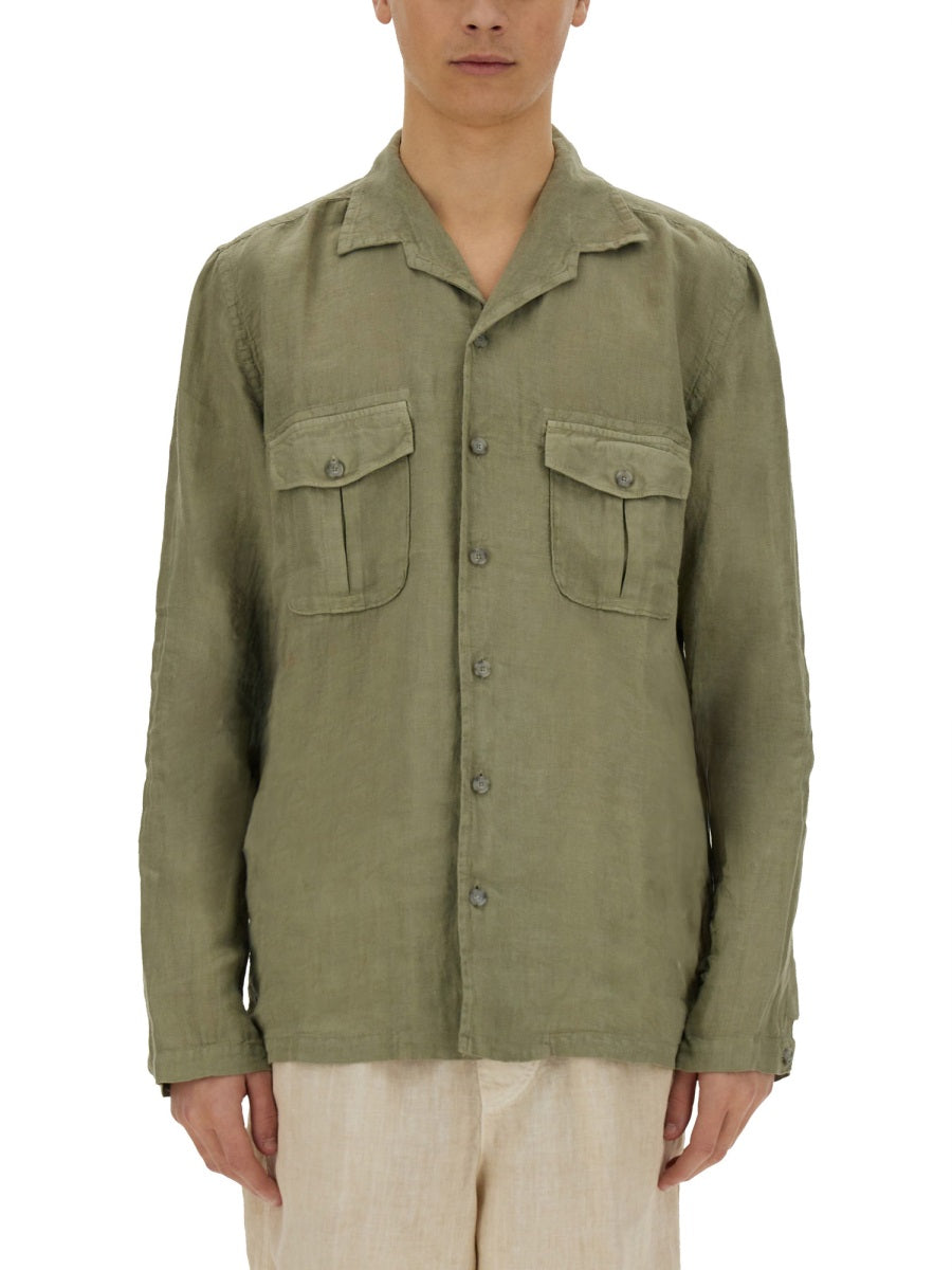 120% LINO Slim Fit Linen Shirt - Size L