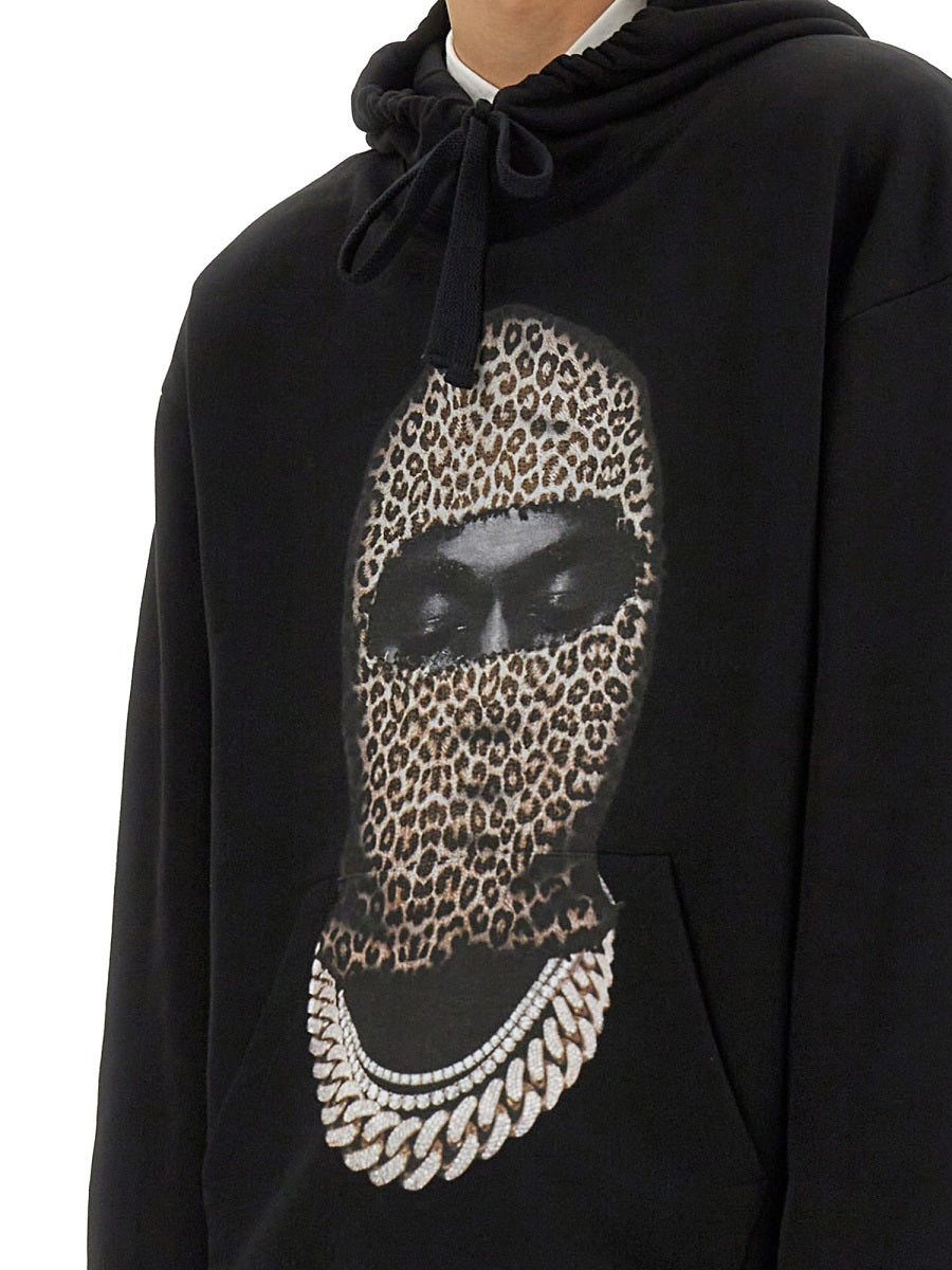 IH NOM UH NIT Leopard Mask Print Sweatshirt - Size L