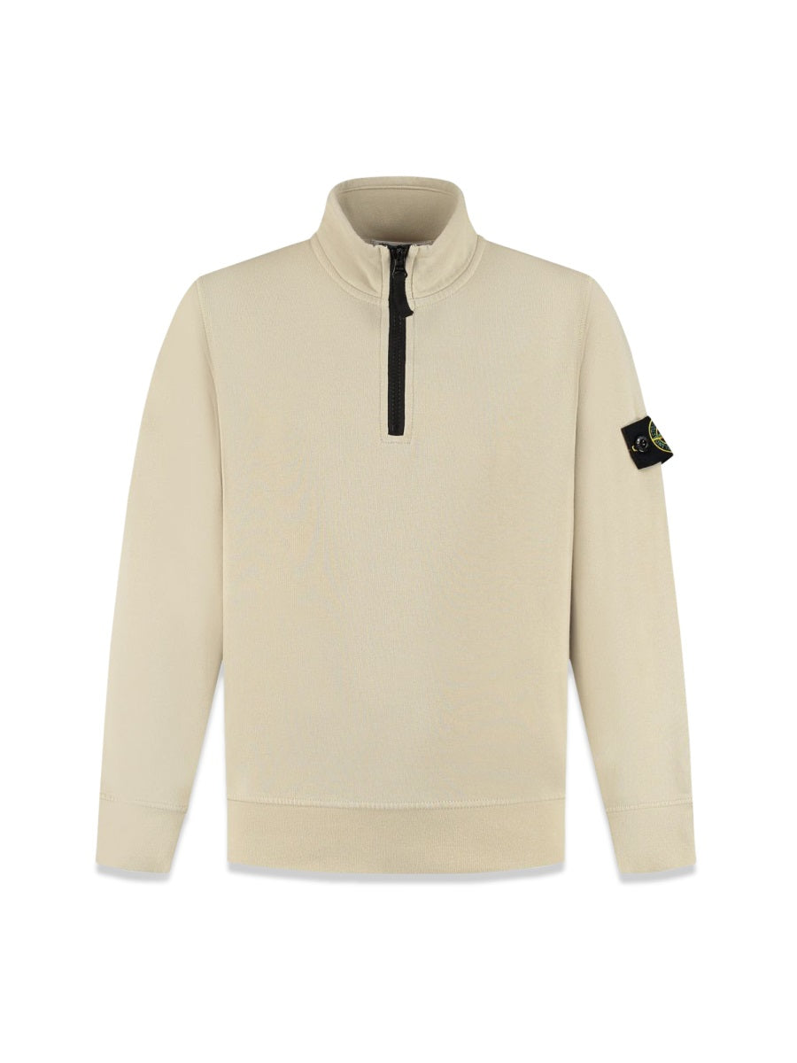 STONE ISLAND Unisex Mini Polo Shirt with Half Zipper