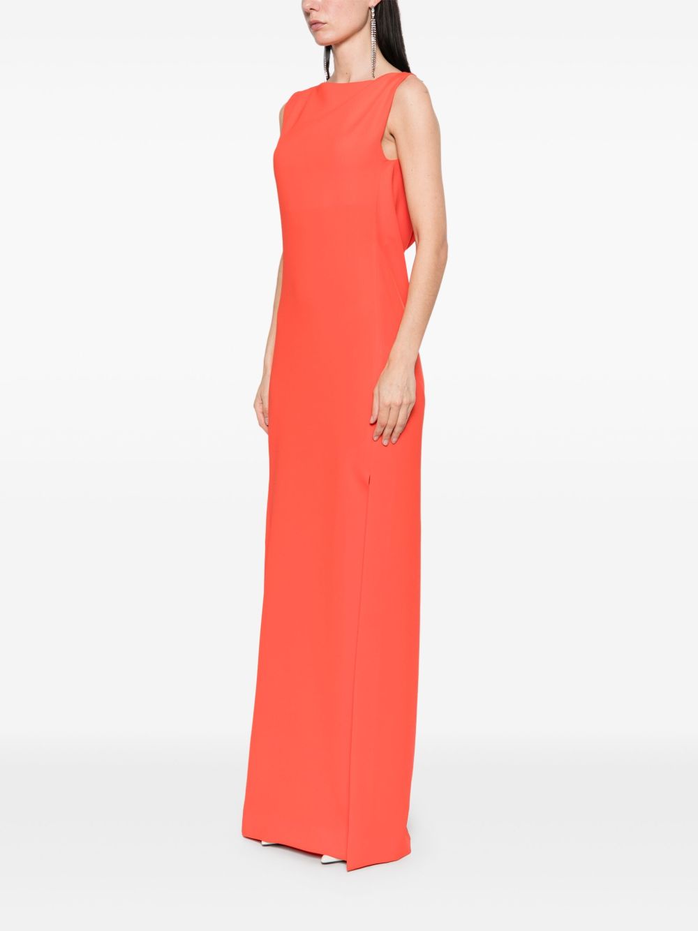 MAX MARA PIANOFORTE Sleeveless Maxi Dress with Open Back and Knot Detailing