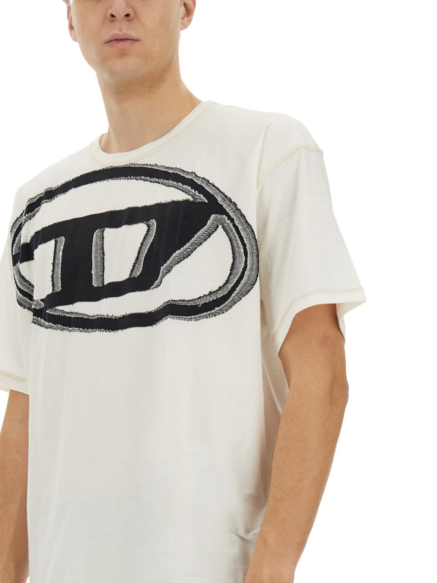 DIESEL Maxi Oval D T-Shirt Size L for Men