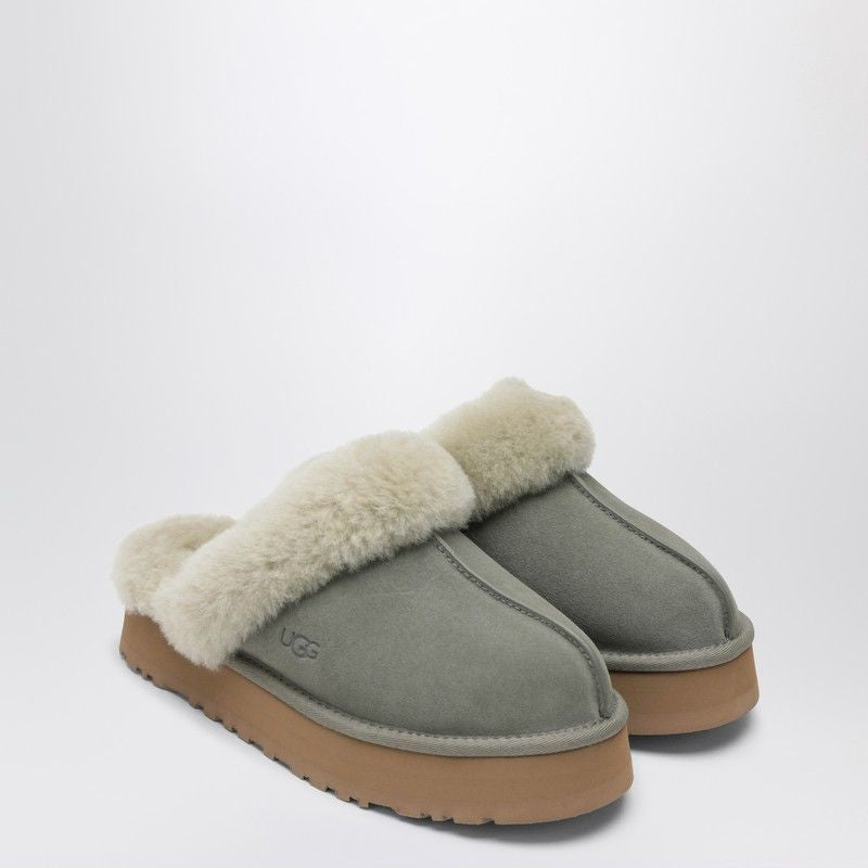 UGG Slip-On Eather with Sheepskin Ankle Collar - 2.5 cm Platform