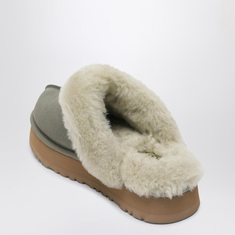UGG Slip-On Eather with Sheepskin Ankle Collar - 2.5 cm Platform