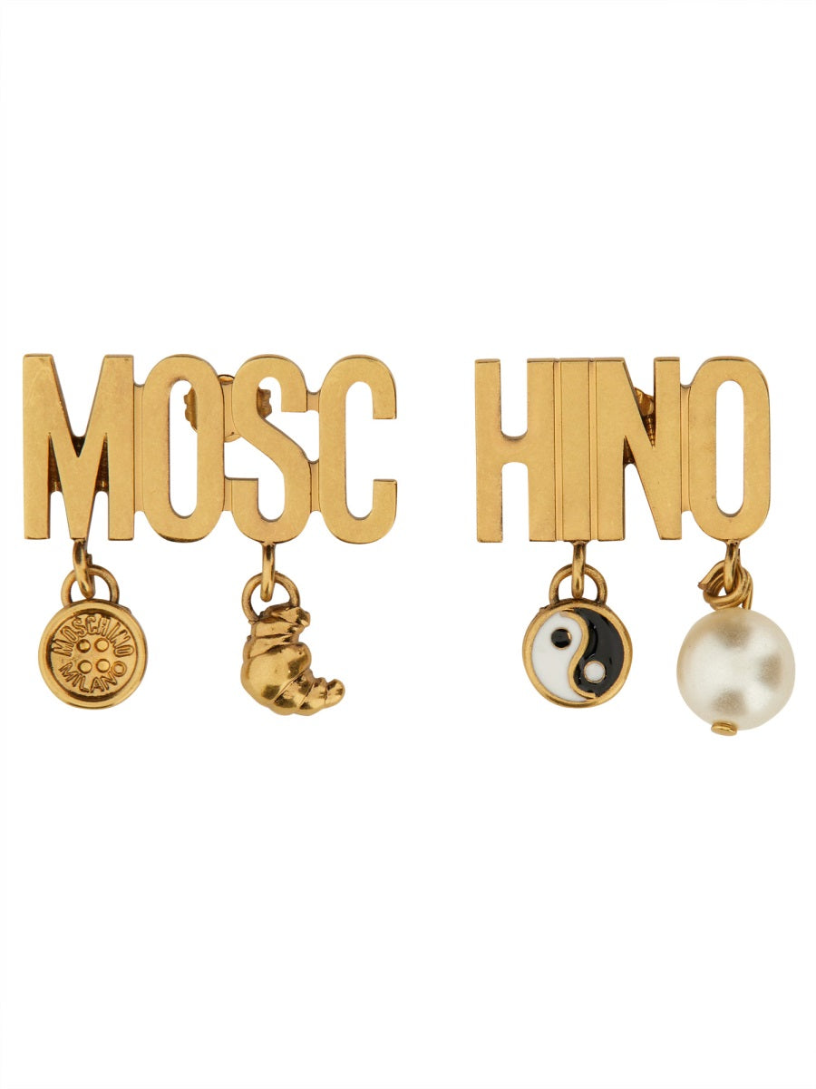 MOSCHINO Logo Earrings for Women - SS25 Collection