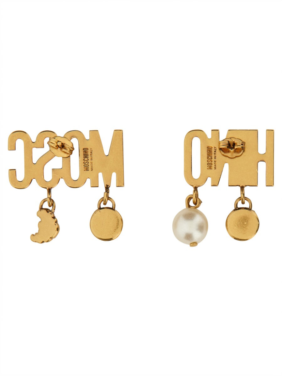 MOSCHINO Logo Earrings for Women - SS25 Collection