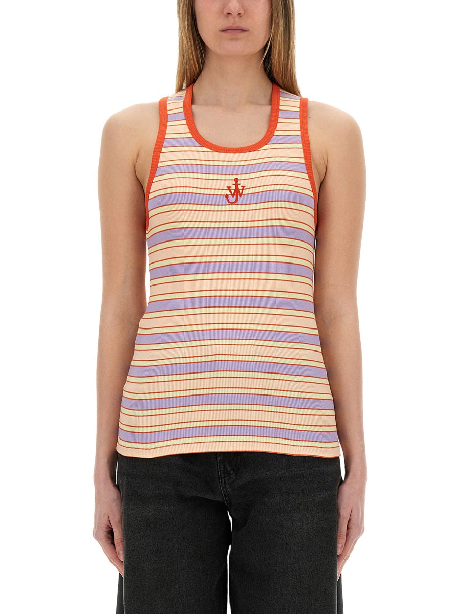 JW ANDERSON Slim Fit Striped Tank Top