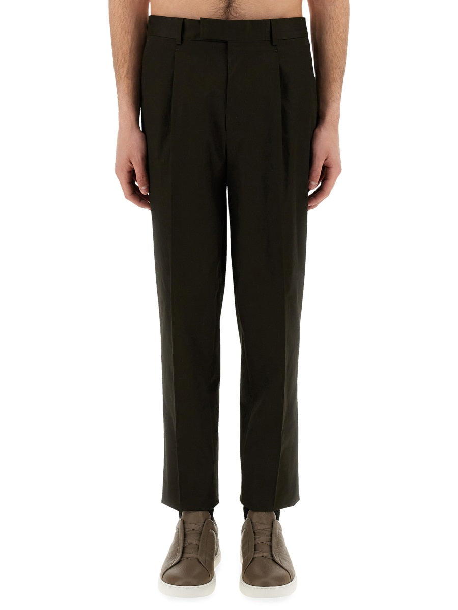 ZEGNA Pleated Pants for Modern Men - Size 48