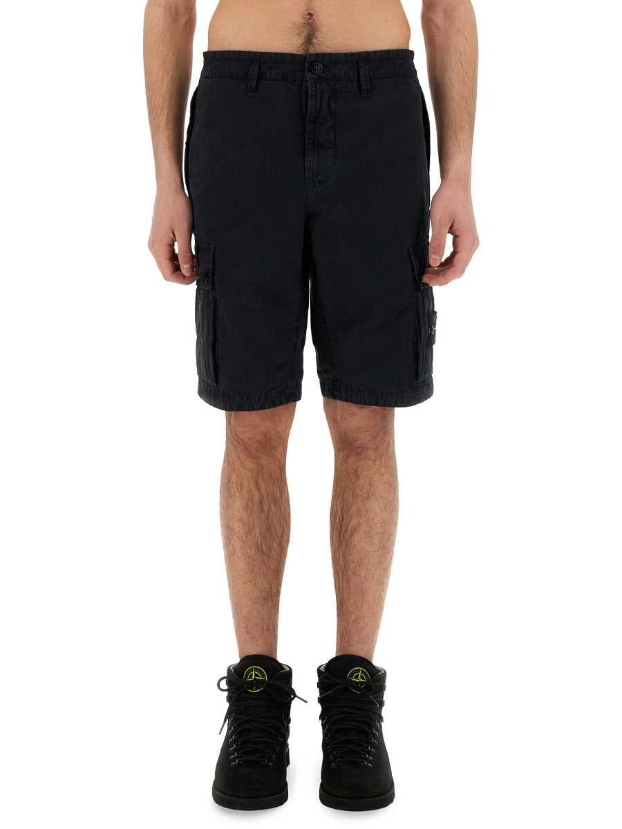 STONE ISLAND Slim Fit Bermuda Cargo Shorts - Size 32