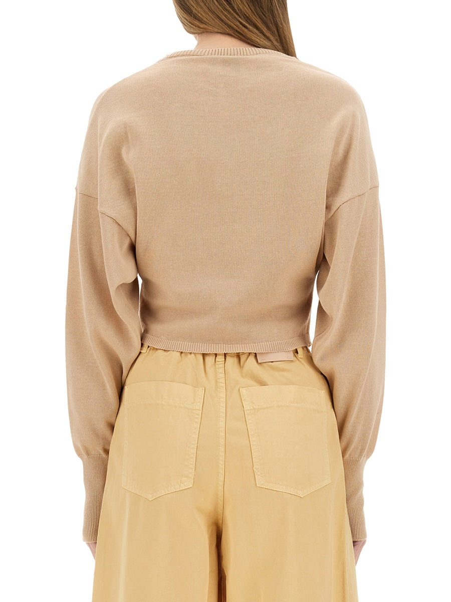 ALYSI Women's Cropped Cotton Shirt - Size S