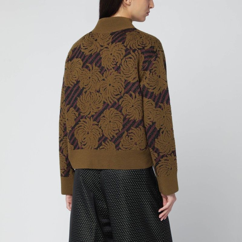DRIES VAN NOTEN Jacquard Pattern High Neck Sweater