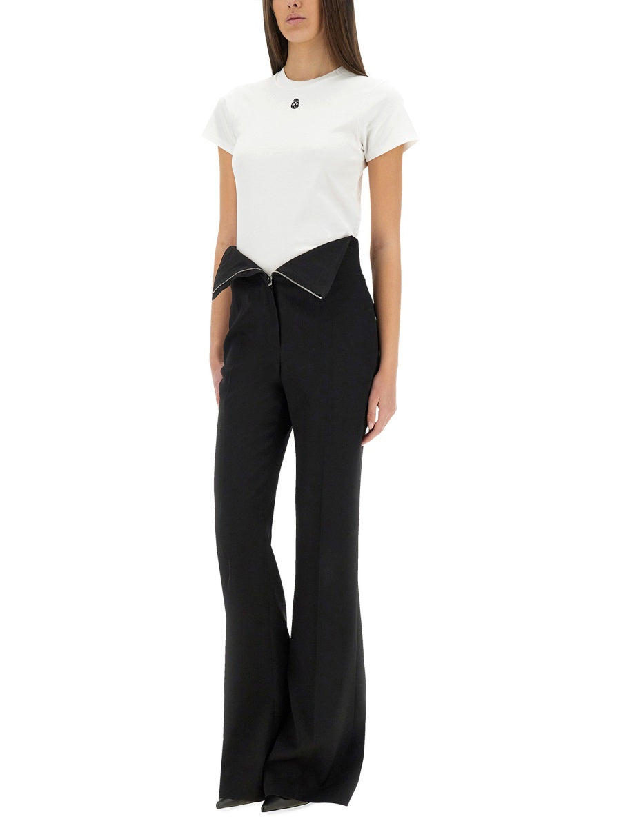 ALEXANDER McQUEEN Skull Embroidered Regular Fit T-Shirt - Size 40 IT