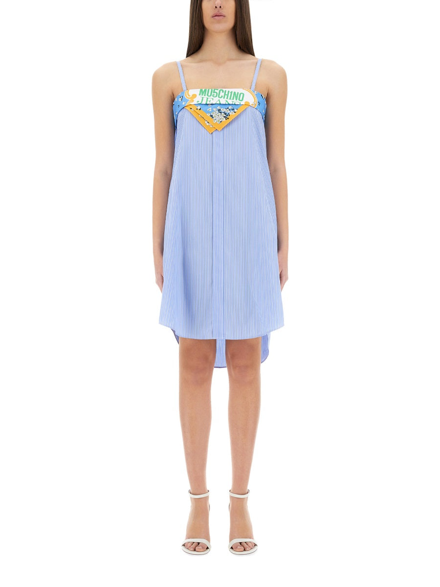 MOSCHINO JEANS Patchwork Cotton Dress for Women - Size 38 IT