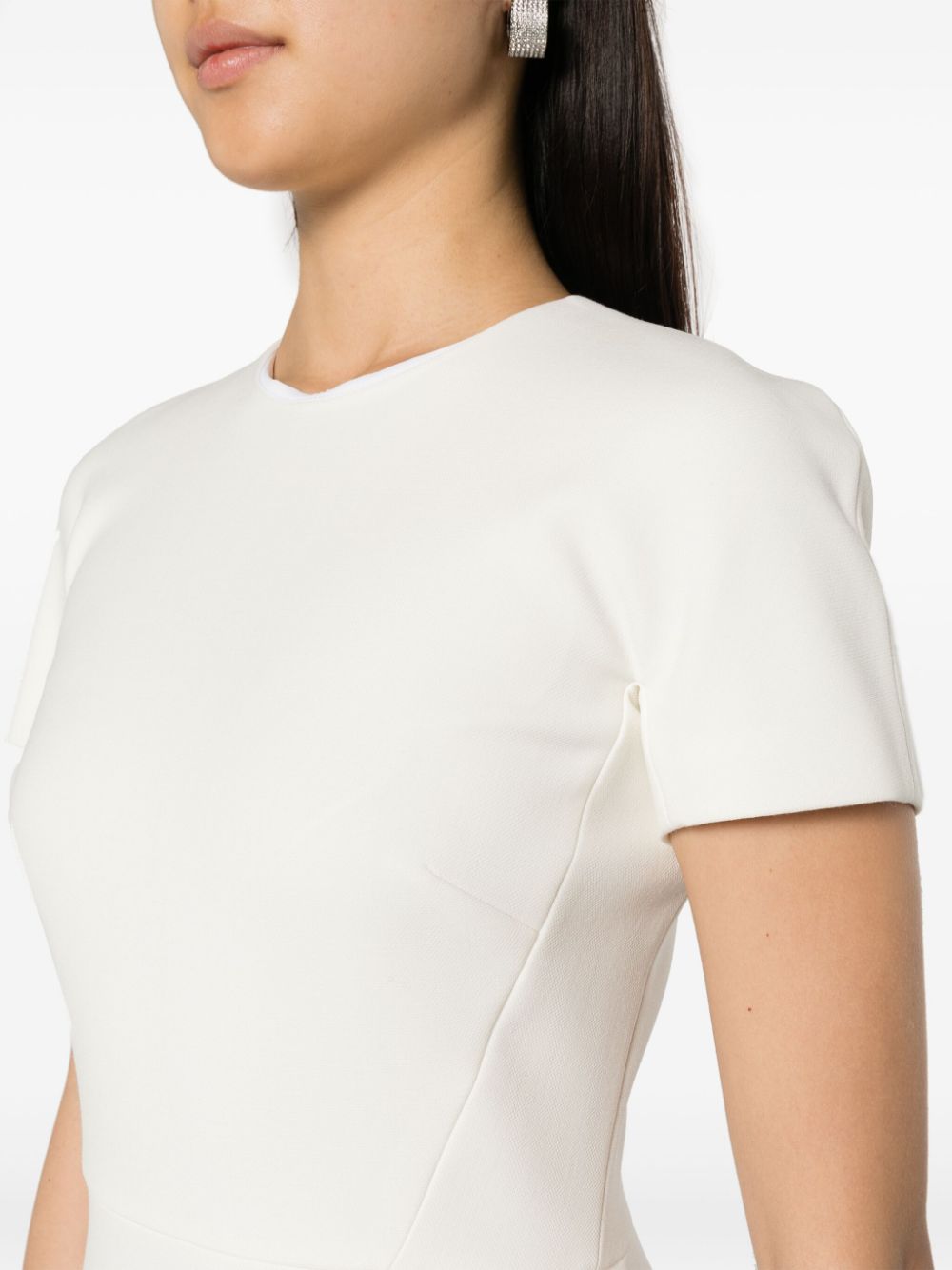VICTORIA BECKHAM Natural Square Neck Mini Dress