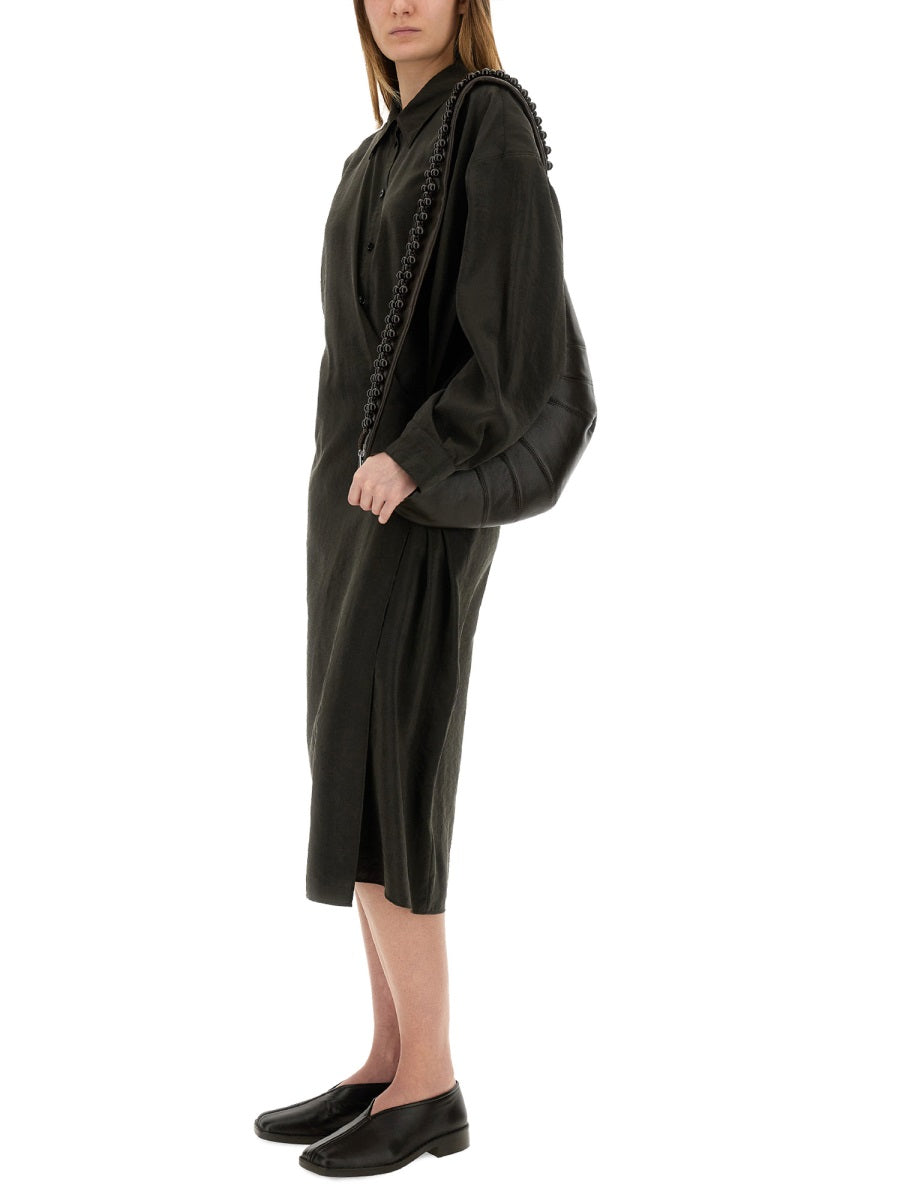 LEMAIRE Relaxed Fit Twisted Collar Dress - Size 36