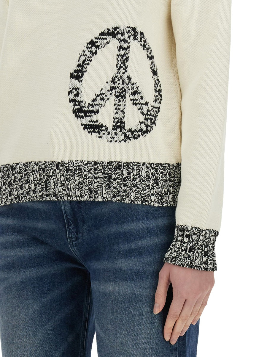 MOSCHINO JEANS Mesh Inlay Pattern Sweater - Size S