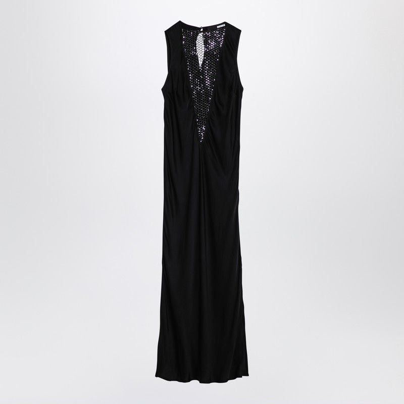 ROTATE BIRGERCHRISTENSEN Chic Midi Dress with Mesh Detail