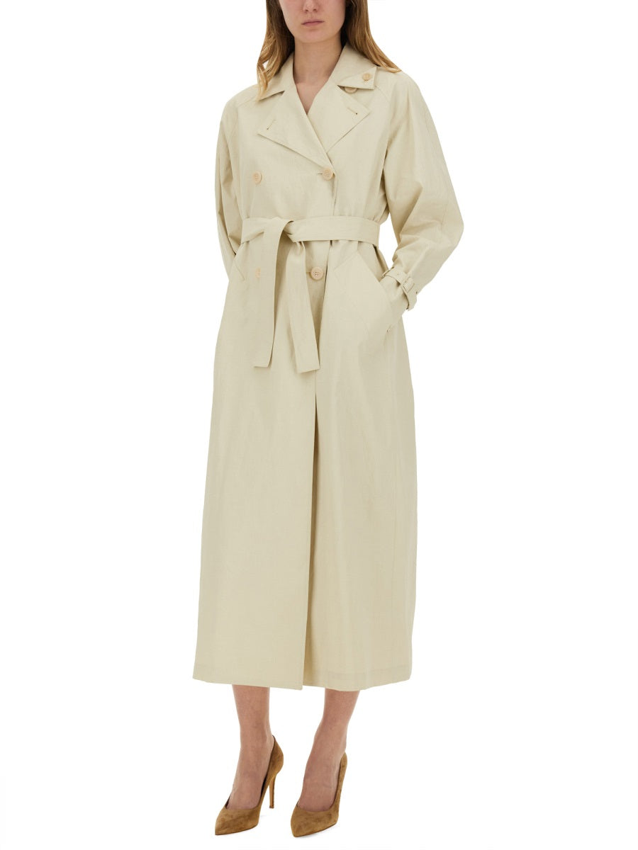 MAX MARA Double-Breasted Trench Jacket (Size 38)