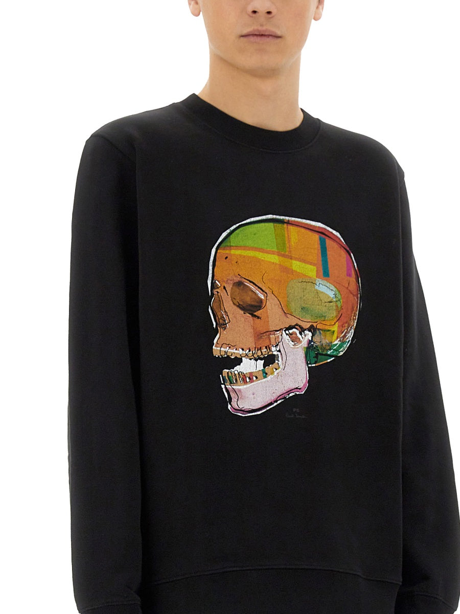PS BY PAUL SMITH Skull Sketch Print Sweatshirt - Size L