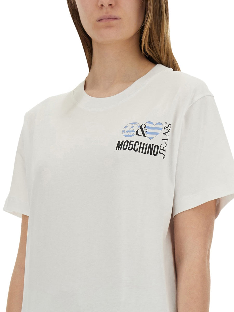 MOSCHINO JEANS Regular Fit T-Shirt with Print - Size S